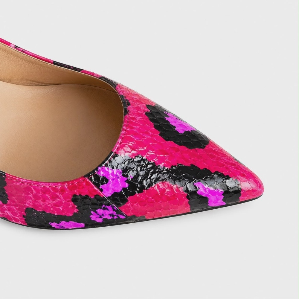 NIB. Size 38/US 8. Alexandre Birman hot pink, purple  "Piano" stiletto pumps - Picture 14 of 15